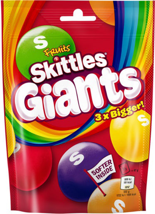 Skittles Giants Fruits 3x Bigger UK