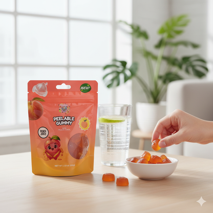 Fruchtgummi mit Pfirsich Geschmack 80g