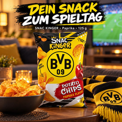 SNAC KINGER BVB 09 Paprika-Chips 125 g – Borussia Dortmund