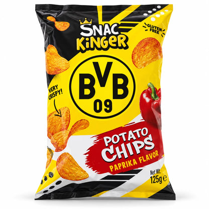 SNAC KINGER BVB 09 Paprika-Chips 125 g – Borussia Dortmund