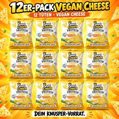 SNAC KINGER Protein Chips – Barbecue, Sour Cream oder Vegan Cheese